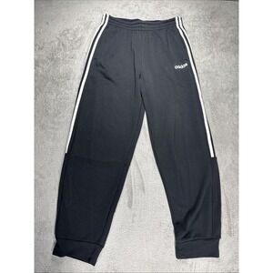 Adidas Men's Black Climalite Three Stripes Tapered Track Pants Size Medium